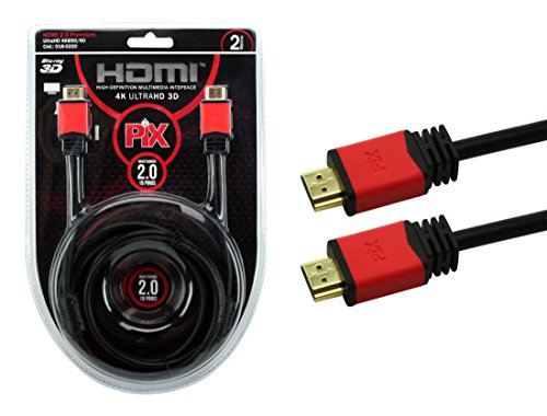 Cabo HDMI 2.0 4K HDR 19P 2M Pix Premium, Preto