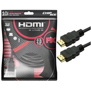 Cabo HDMI 2.0 - 4K Ultra HD - Blindado - 10 Metros - PIX 018-2230