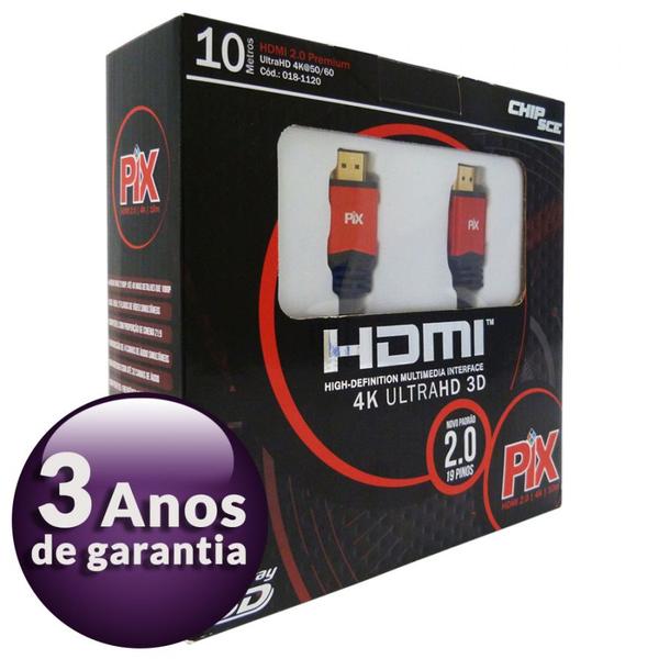 Cabo Hdmi 2.0 Premium 4k Ultra Hd 3d Chip Sce 10 Metros 018-1120