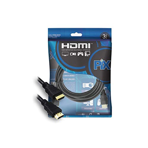Cabo HDMI 1.4 - 3 Metros - 15 Pinos - 4K Ultra HD - Chip SCE PIX - 018-0314