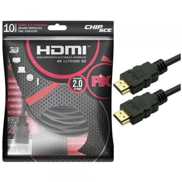 Cabo HDMI 10 Metros PIX 2.0 4K HDR 19 Pinos 10m 018-2230