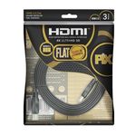 Cabo HDMI 4K 3 Metros Flat 2.0 Suporte HDR 19 Pinos