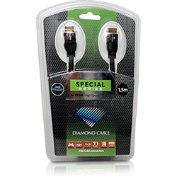 Cabo HDMI High Speed 1.4 C/ Ethernet Special 1,5 Metros - Diamond Cable