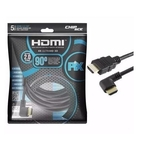 Cabo Hdmi L 5m 90 Graus Blindado 2.0 Ethernet 5 Metros 4k 3d018-3325