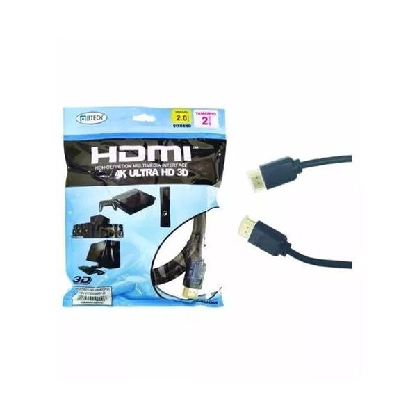 Cabo HDMI 2 Metros 2.0 Alltech 4K 19 Pinos