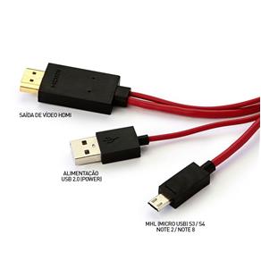 Cabo HDMI para Micro USB Galaxy S3/S4/S5 II MHL 2.0