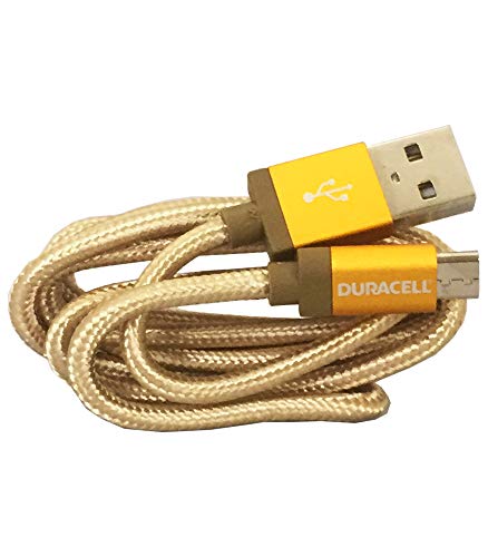 Cabo Micro USB de 90 Cm, Duracell, LE2223, Dourado