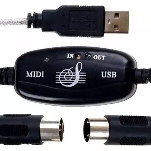 Tudo sobre 'Cabo MIDI-USB Suporte Adaptador de Teclado para PC'