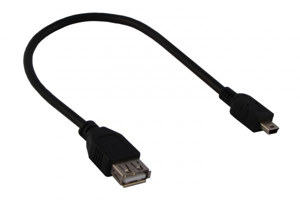 Cabo Mini USB Hitto 5 Pinos M X USB a Fêmea