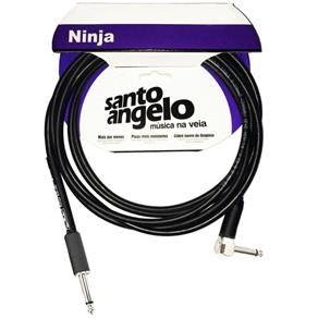 Cabo para Guitarra Violão Baixo Santo Angelo Ninja P10 L 6,10M