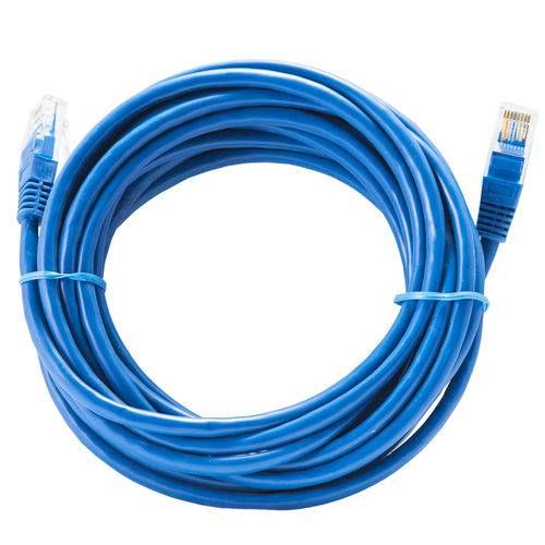 Cabo de Rede e Internet 20 Metros - Azul - Montado Pronto para Uso