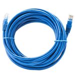 Cabo para Rede Internet 15 Metros - Azul - Montado Pronto para Uso