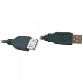 Cabo USB2.0 a Macho + a Fêmea 1,8 Metros Preto Plus Cable