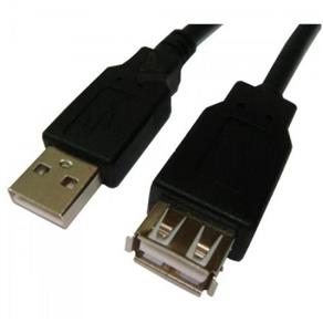 Cabo USB2.0 a Macho + a Femea 3 Metros Preto PLUS Cable