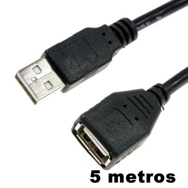 CABO USB 2.0 EXTENSOR AM/AF 5 Metros - Exbom