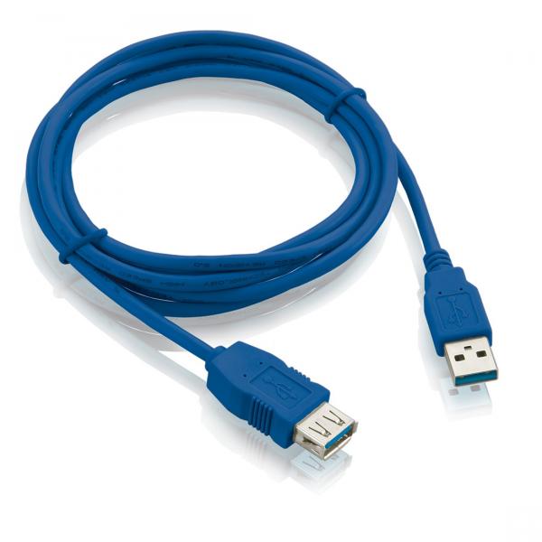 Cabo USB 3.0 Macho X Fêmea 1,8 Metros Azul WI210 - Multilaser - Multilaser