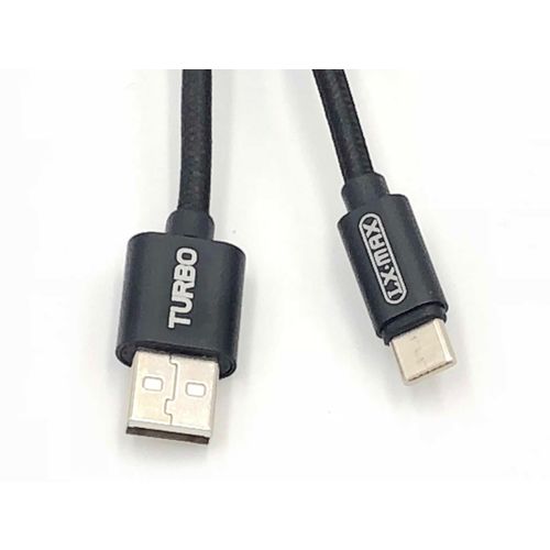 Cabo Usb 3.1 Tipo C Preto 1 Metros Universal Reforçado Turbo