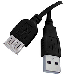 Cabo USB a (macho) para a (fêmea) 2.0 - 5m - Cia do Software