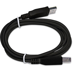 Cabo USB AM/BM Preto 2.0 - Embalado Solapa - Force Line