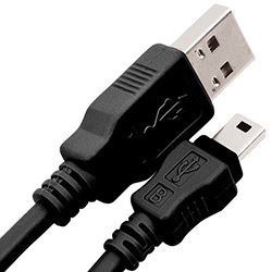 Cabo USB AM/Mini USB 5 Pinos P/ Câmera Digital 1,8m - Cia do Software
