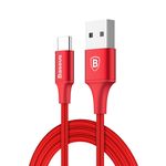 Cabo Usb Baseus Rapid com Led 100cm 2a Type-c Vermelho