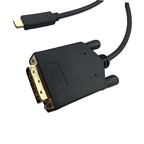 Cabo USB-C para DVI 1,8m USB Type-c 3.1 Thunderbolt 3 P/DVI