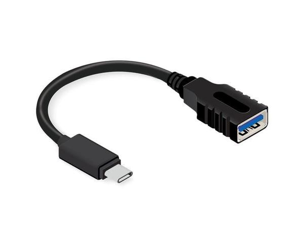 Cabo USB-C para USB 3.0 Femea - 0.2 Metro - Comtac