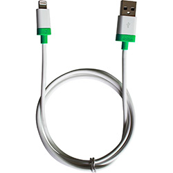 Cabo USB Driftin Lightning Premium 1m Branco e Verde