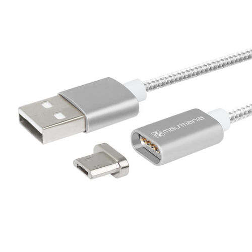 Tudo sobre 'Cabo USB Magnético Mais Mania Micro USB 5P 2.4A - Acabamento Metálico'