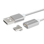 Cabo USB Magnético Mais Mania Micro USB 5P 2.4A - Acabamento Metálico