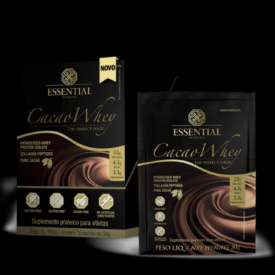 Cacao Whey (Cx C/ 15 Sachês) – Essential Nutrition