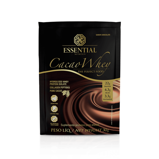 Cacao Whey Sachê 30g - Essential Nutrition