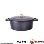 Caçarola Ferro C/ Tampa 24 Cm - Fundição Santana