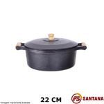 Caçarola Ferro C/ Tampa 22 Cm - Fundição Santana