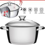 Caçarola Inox Avulsa Fundo Triplo Vidro 24cm 5,7l Tramontina