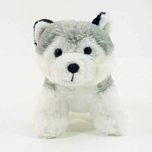 Cachorro de Pelúcia 16 Cm - Schely Filhote Husky Cinza