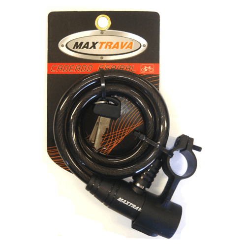 Cadeado Articulado Espiral Maxtrava 12X1000 com Chave e Suporte