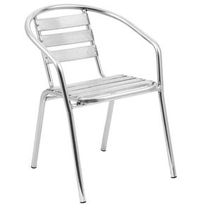 Cadeira 100 em Alumínio para Jardim Alegro Móveis - Prata