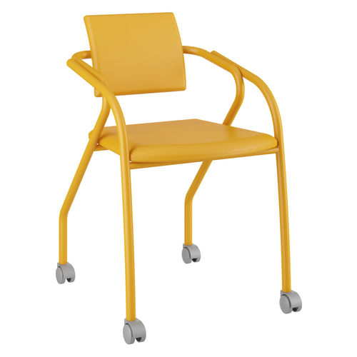 Cadeira 1713 Caixa com 1 Napa Móveis Carraro Amarelo