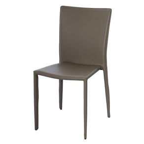 Cadeira 4401 Aço Couro Ecológico Ór Design - Marrom Chocolate