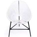 Cadeira Acapulco Oval Pintura Eletrostática Branca