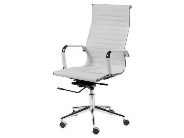 Cadeira Aço Cromado para Escritório Giratória - Ór Design Office Eames Esteira Alta