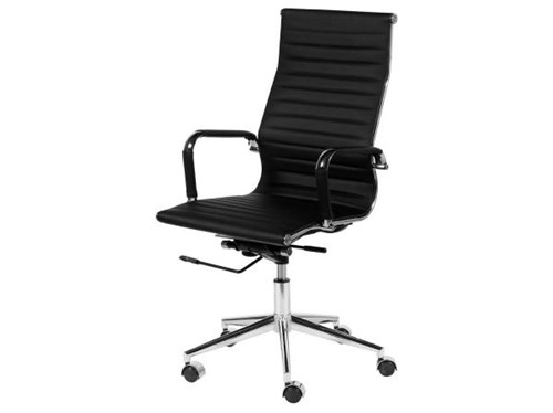 Tudo sobre 'Cadeira Aço Cromado para Escritório Giratória - Ór Design Office Eames Esteira Alta'