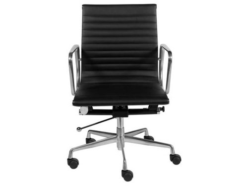 Cadeira Aço Cromado para Escritório Giratória - Ór Design Office Eames Esteira Baixa