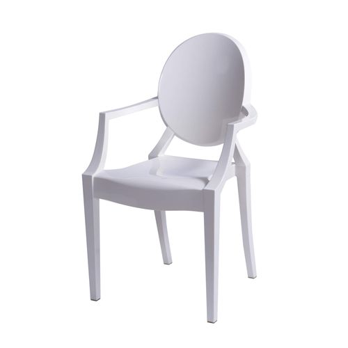 Cadeira Acrílica com Braço OR Design Branco