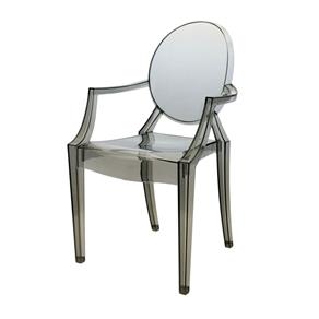 Cadeira Acrílica com Braço OR Design Fume - Cinza