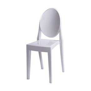 Cadeira Acrílica Sem Braço OR Design Branco - Branco