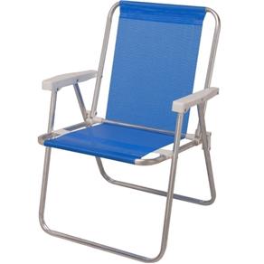 Cadeira Alta Alumínio Sannet Azul Mor