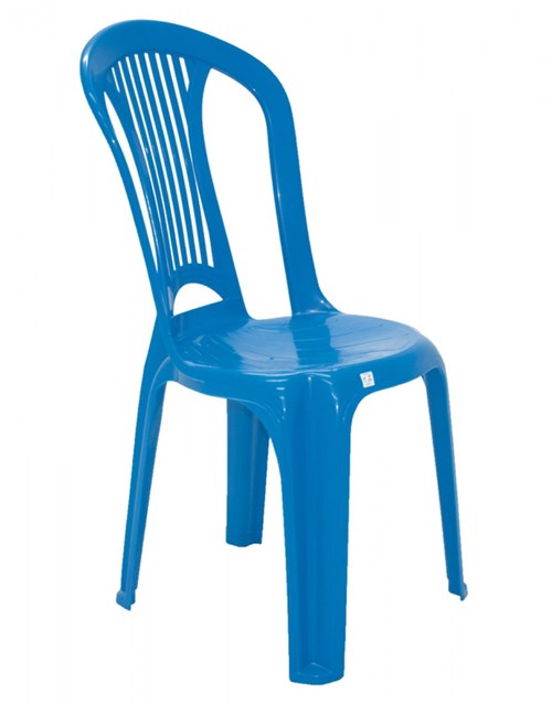 Cadeira Atlântida Economy Sem Braços Azul