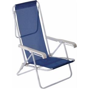 Cadeira Azul Aço Reclinável 8 Posições Mor